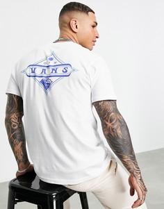 Белая футболка с принтом на спинке Vans Vintage Pointed Shaper-Белый