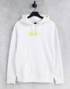 Худи белого цвета с надписью HUF-Белый