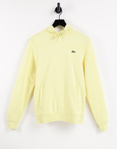 Худи желтого цвета без застежки с маленьким логотипом Lacoste-Желтый