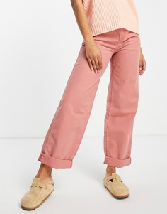 Розовые свободные брюки чиносы ASOS DESIGN-Коричневый цвет