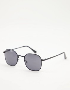 Мужские круглые солнцезащитные очки черного цвета AJ Morgan-Черный цвет