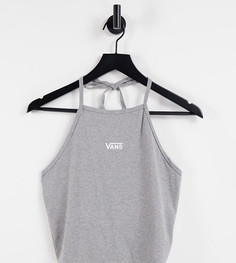 Серый топ с завязкой на шее и логотипом Vans – эксклюзивно для ASOS