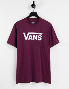 Бордовая футболка Vans Classic-Красный