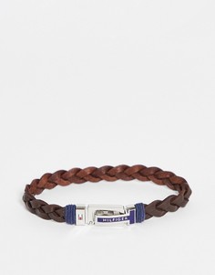 Мужской плетеный браслет коричневого цвета Tommy Hilfiger 2790309-Коричневый цвет