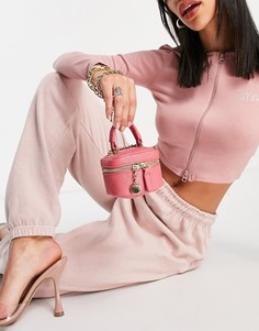 Розовая стеганая сумка через плечо с цепочкой Ego x Maura-Розовый цвет ЭГО