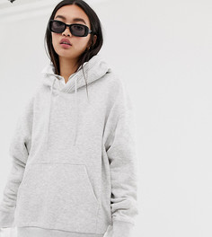 Oversized-худи серого меланжевого цвета из смесового органического хлопка Weekday Alisa-Серый