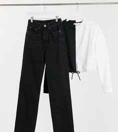 Черные узкие джинсы прямого кроя из органического хлопка Weekday Row-Черный