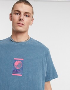 Зеленая футболка с принтом "Global Takeover" Topman-Зеленый цвет