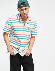 Рубашка с короткими рукавами в полоску Tommy Hilfiger abbott-Белый