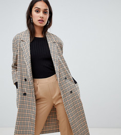 Пальто в клетку Bershka-Multi