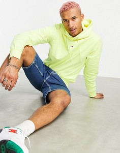 Худи цвета зеленого лайма с принтом логотипа Tommy Jeans-Зеленый цвет