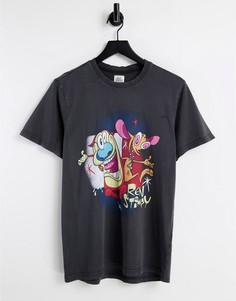 Черная футболка унисекс Tommy Jeans X Ren & Stimpy-Черный цвет
