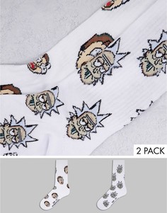 Набор из 2 пар спортивных носков с дизайном "Rick and Morty" ASOS DESIGN-Multi