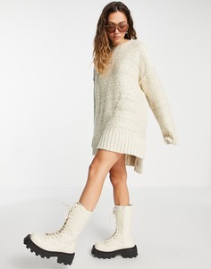 Джемпер крупной вязки цвета слоновой кости Free People Sparrow-Белый