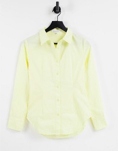 Кремовая поплиновая рубашка с запахом на спине и завязками на талии Emory Park-Желтый