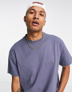 Oversized-футболка голубого цвета Weekday-Голубой