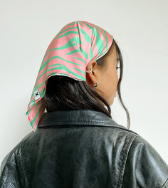 Платок на голову с зебровым принтом COLLUSION-Многоцветный