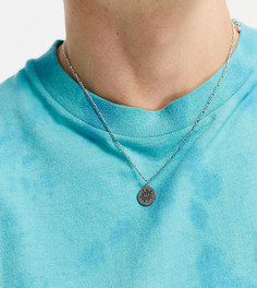 Серебристое ожерелье с выгравированным солнцем Reclaimed Vintage Inspired-Серебристый