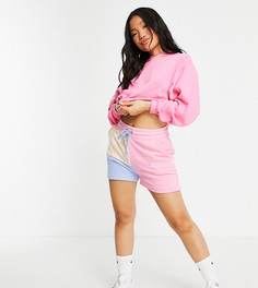 Разноцветные шорты в стиле колор-блок (от комплекта) Missguided Petite-Multi