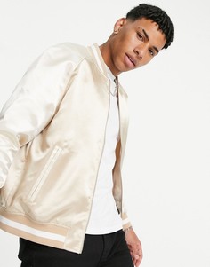 Куртка светло-бежевого цвета и цвета экрю Topman-Светло-бежевый цвет