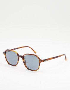 Круглые солнцезащитные очки в коричневой оправе в стиле унисекс Ray-Ban John 0RB2194-Коричневый цвет
