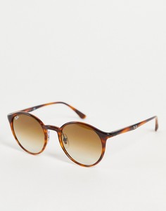 Круглые солнцезащитные очки в коричневой оправе в стиле унисекс Ray-Ban 0RB4337-Коричневый цвет