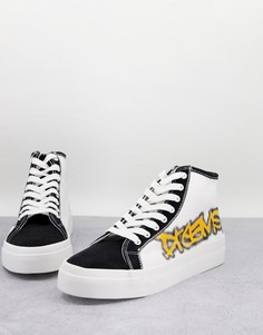 Кеды на шнуровке с принтом в стиле граффити ASOS DESIGN-Multi