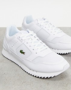 Белые кроссовки Lacoste Partner Piste Runner-Белый