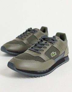 Кроссовки цвета хаки Lacoste Partner Piste Runner-Зеленый цвет
