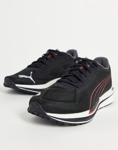 Черно-оранжевые кроссовки Puma Running Velocity Nitro-Черный цвет