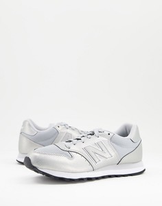 Серебристые кроссовки в классическом стиле New Balance 500-Серебристый