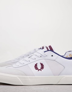 Белые кожаные кроссовки с логотипом Fred Perry-Белый