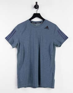 Темно-синяя футболка adidas Training Heatready-Темно-синий