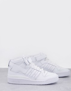 Белые кроссовки средней высоты adidas Originals Forum-Белый
