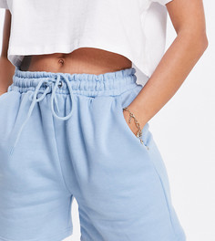 Шорты нежно-голубого цвета с поясом на резинке Missguided-Голубой