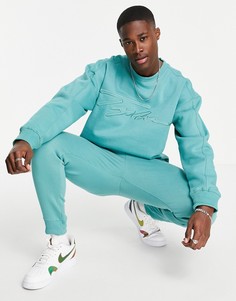 Зеленый свитшот с вышивкой логотипа (от комплекта) Topman-Зеленый цвет