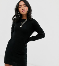 Черное платье-джемпер с круглым вырезом в стиле гранж Brave Soul Petite-Черный цвет