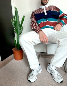 Рубашка регби в винтажном стиле 90-х в полоску ASOS DESIGN-Красный