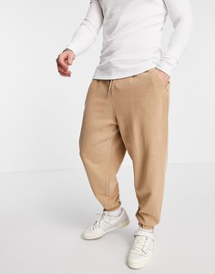 Коричневые выбеленные oversized-джоггеры в винтажном стиле (от комплекта) ASOS DESIGN-Коричневый цвет
