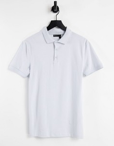 Голубое обтягивающее поло из органического хлопка ASOS DESIGN-Голубой