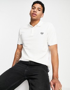 Поло белого цвета с двойным кантом Fred Perry-Белый