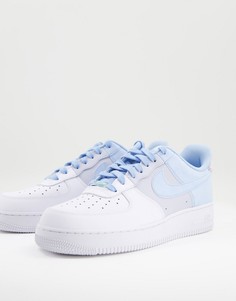 Голубые кроссовки Nike Air Force 1 07 LV8-Голубой