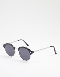 Черные круглые солнцезащитные очки New Look-Черный цвет