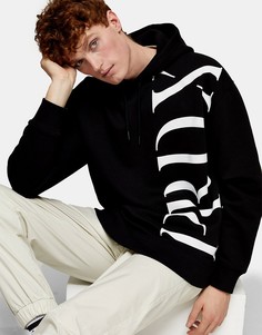 Черный худи с принтом "PRDX" Topman-Черный цвет