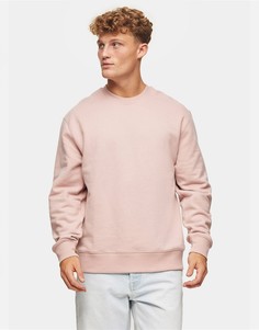 Темно-розовый классический свитшот Topman-Розовый цвет