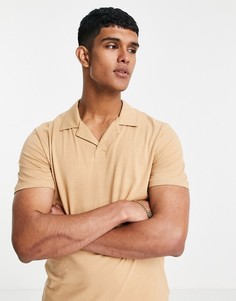 Светло-коричневая футболка-поло от комплекта Only & Sons-Коричневый цвет