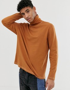 Коричневая свободная водолазка ASOS DESIGN-Коричневый