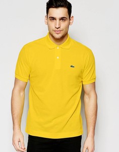 Футболка-поло классического кроя с логотипом Lacoste-Желтый