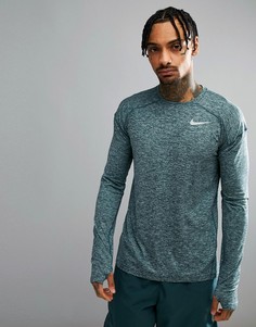 Зеленый свитшот с круглым вырезом Nike Running Dry element 910034-328