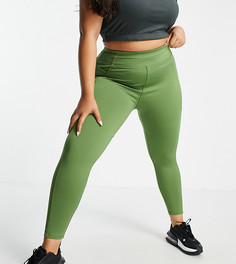 Леггинсы с моделирующим эффектом и карманом ASOS 4505 Curve-Зеленый цвет